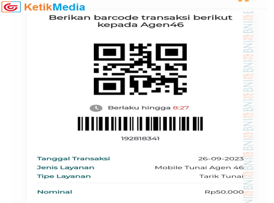 Cara Tarik Tunai di Agen Bni 46 Lewat Aplikasi Bni Mobile Menu Mobile Tunai