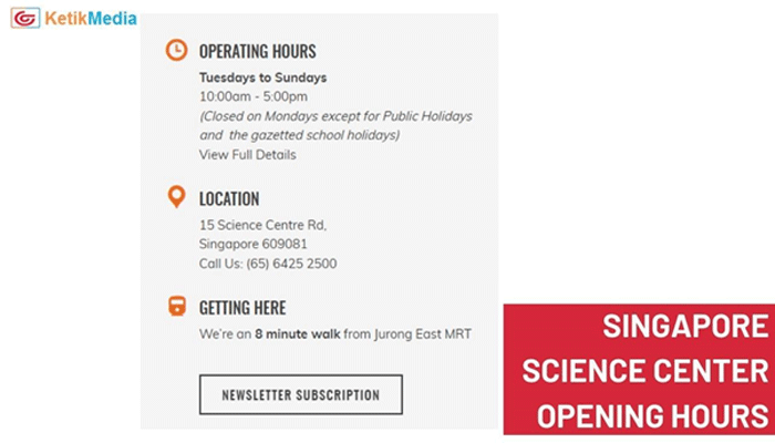 Singapore Science Center Opening Hours