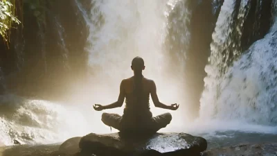 Bertapa di bawah air terjun sedudo