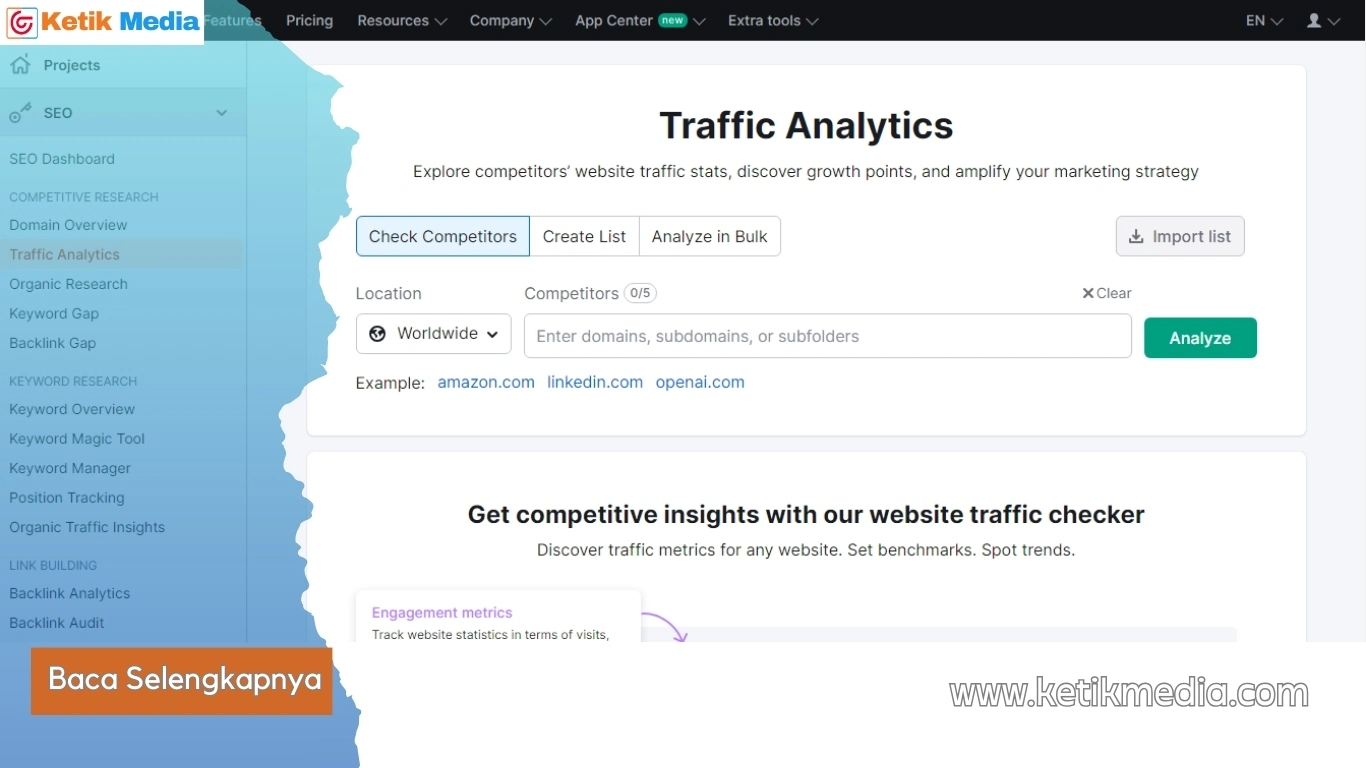 Cara Riset Keyword Menggunakan SEMRush
