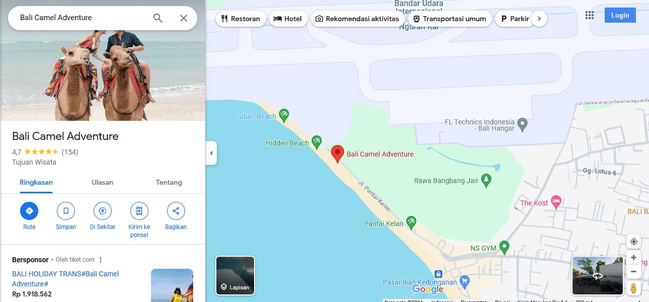 Lokasi Camel Ride bali