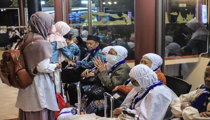 jamaah haji tiba di Makassar