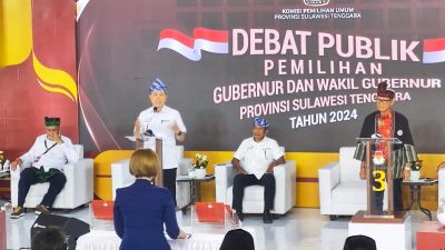 Debat Pilgub Sultra 2024 Perdana Bekerjasama dengan Media Lokal