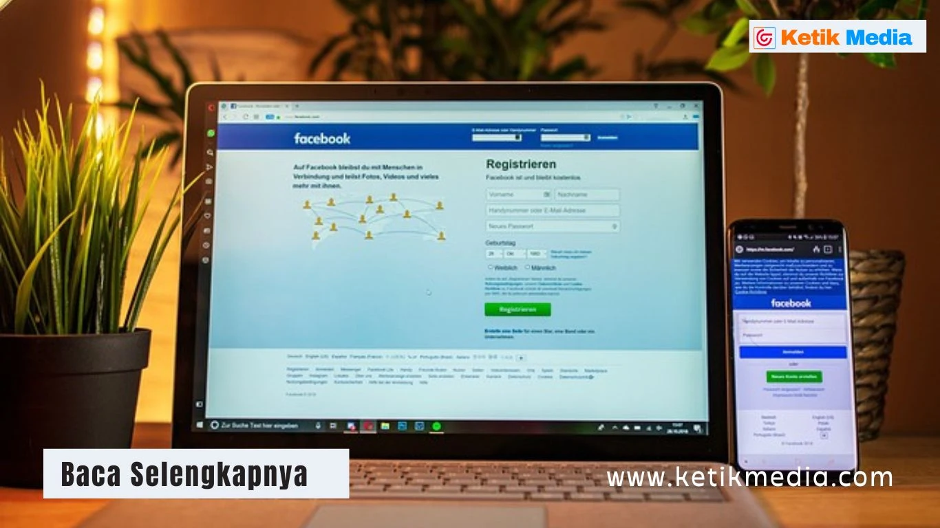Halaman registrasi Facebook