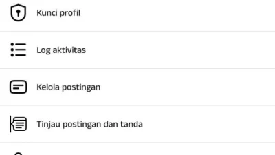 halaman pengaturan profil