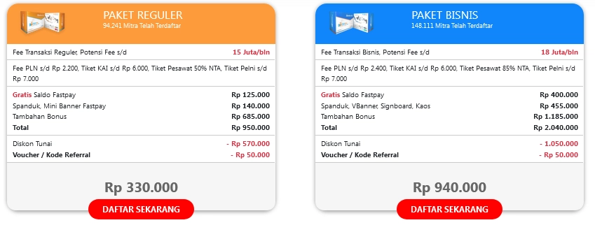 Cara Jadi Agen Fastpay di Website Fastpay untuk Paket Reguler dan Bisnis