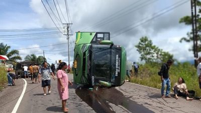 Kecelakaan Bus di Jalan Trans Sulawesi, Bawa 25 Penumpang