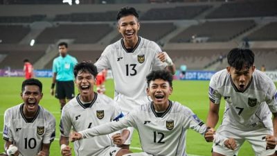 Prediksi Indonesia vs Korut, Momen para pemain Timnas Indonesia U17 merayakan gol di Piala Asia U17 (Sumber Instagram @timnasindonesia)