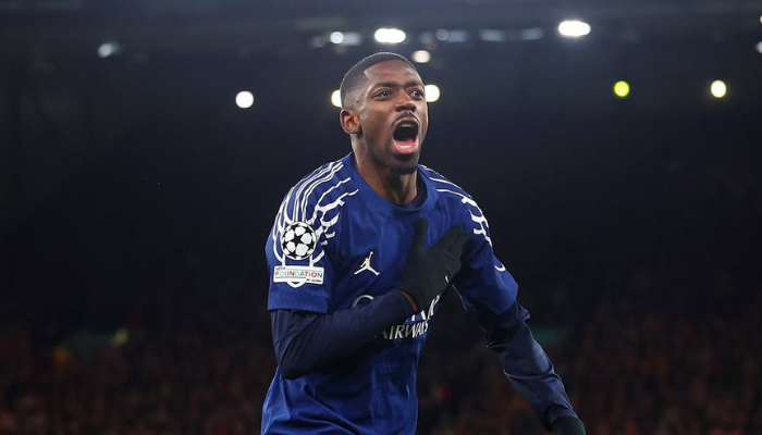 Potret pemain Paris Saint Germain, Dembele ketika bermain di Liga Champions Eropa (Sumber Instagram @championsleague)