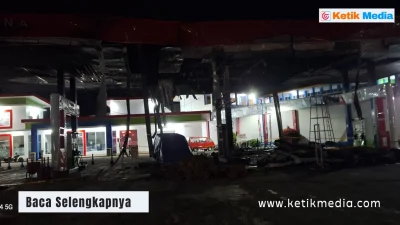 Kebakaran Hebat Terjadi di SPBU Kasimpo Makale Tana Toraja