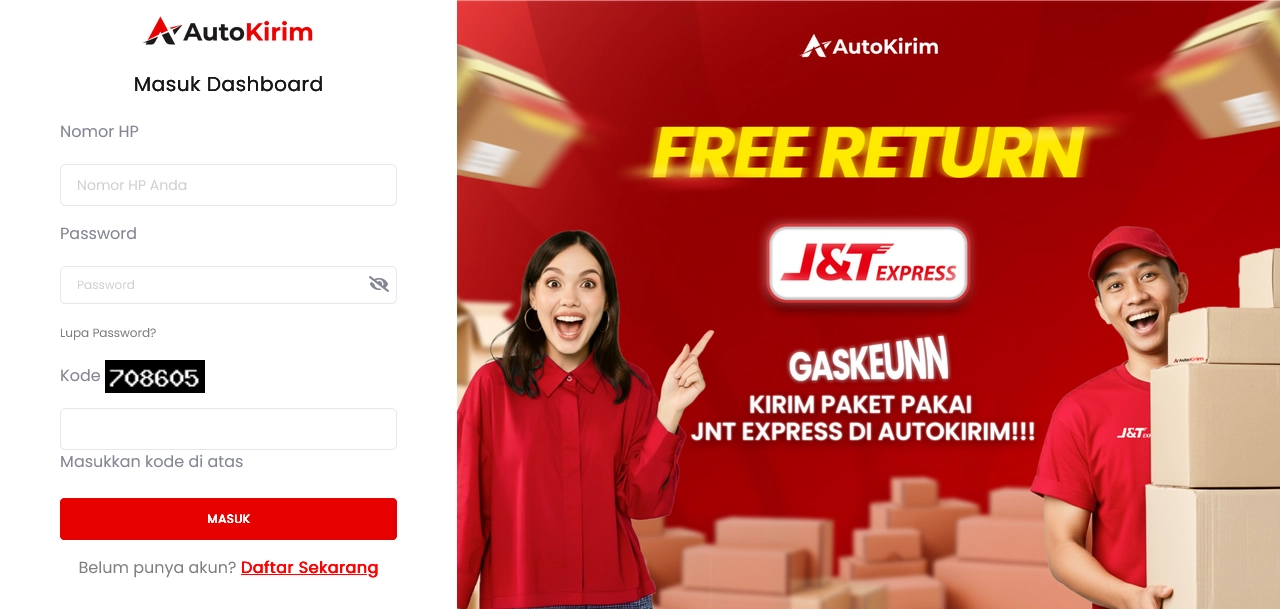 login autokirim di komputer