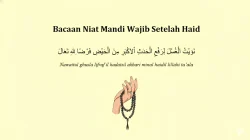 Niat Mandi Wajib Setelah Haid, Bacaan Arab Latin dan Maknanya