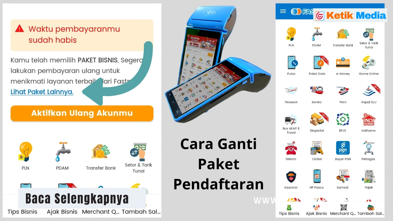 Cara Ubah Paket Pendaftaran di Aplikasi Fastpay