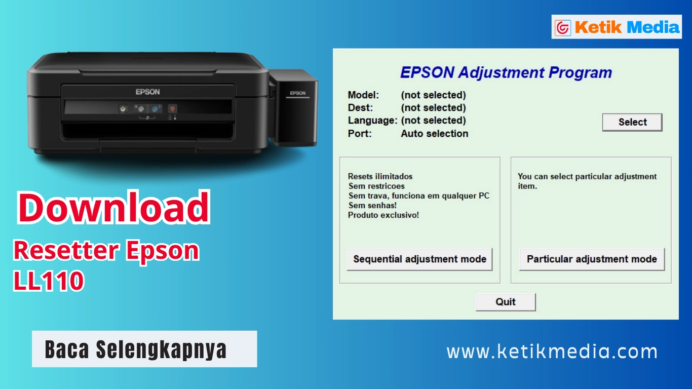Panduan Lengkap Download Resetter Epson L110 Terbaru