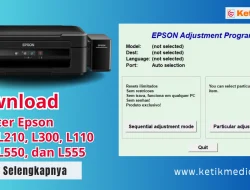 Panduan Lengkap Download Resetter Epson L350, L210, L300, L110 L355, L550, dan L555