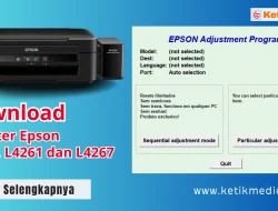 Download Resetter Epson L4260, L4261 dan L4267 Terbaru dan Cara Resetnya