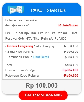paket pendaftaran Fastpay