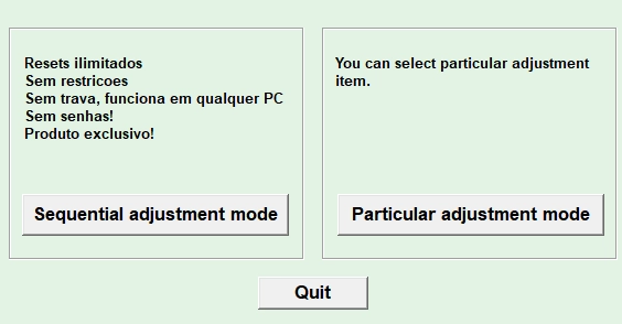 Particular adjustment mode