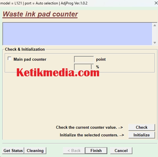 waste ink pad counter resetter epson L121