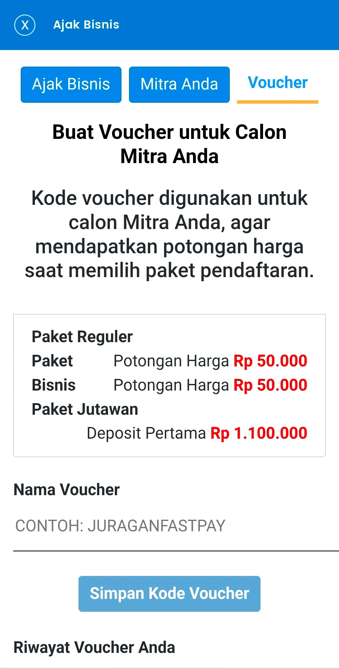 Buat Voucher Fastpay