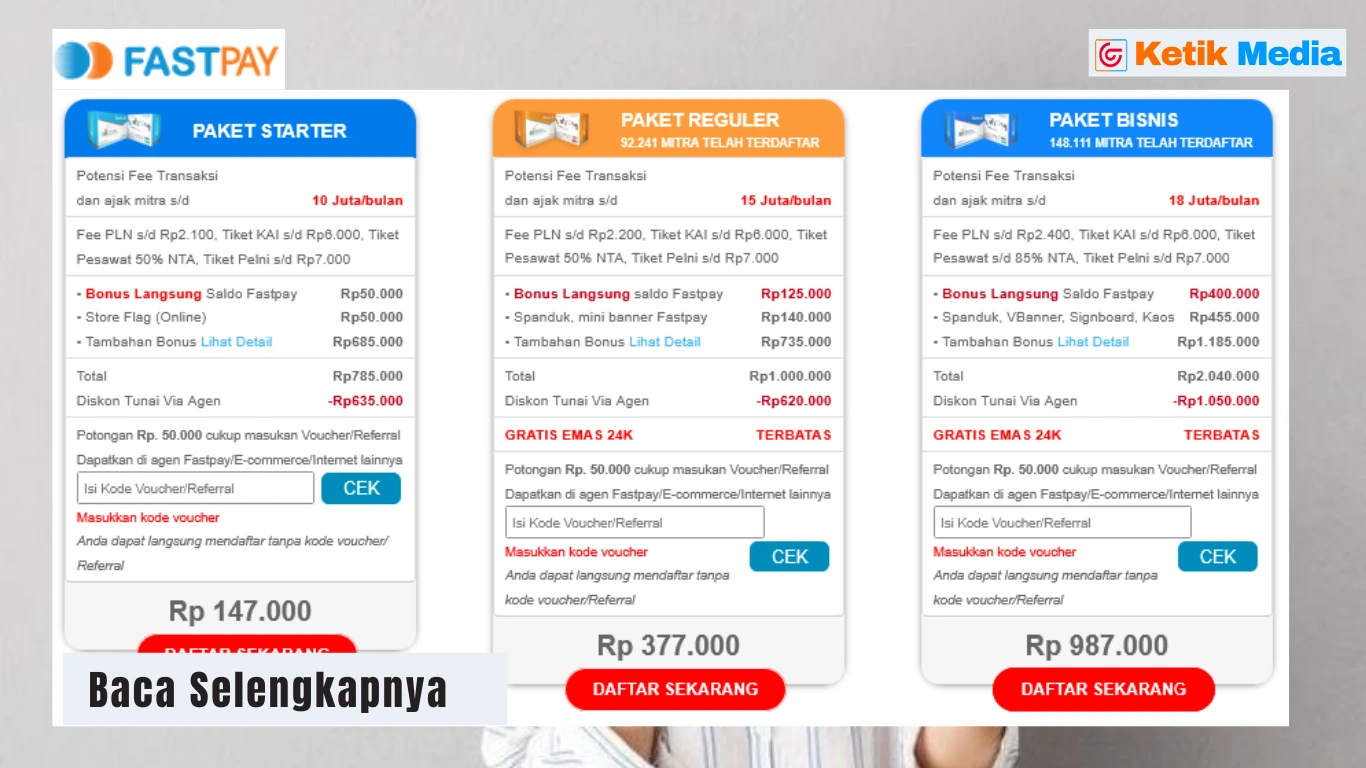 Daftar Fastpay Tanpa Kode Voucer Fastpay
