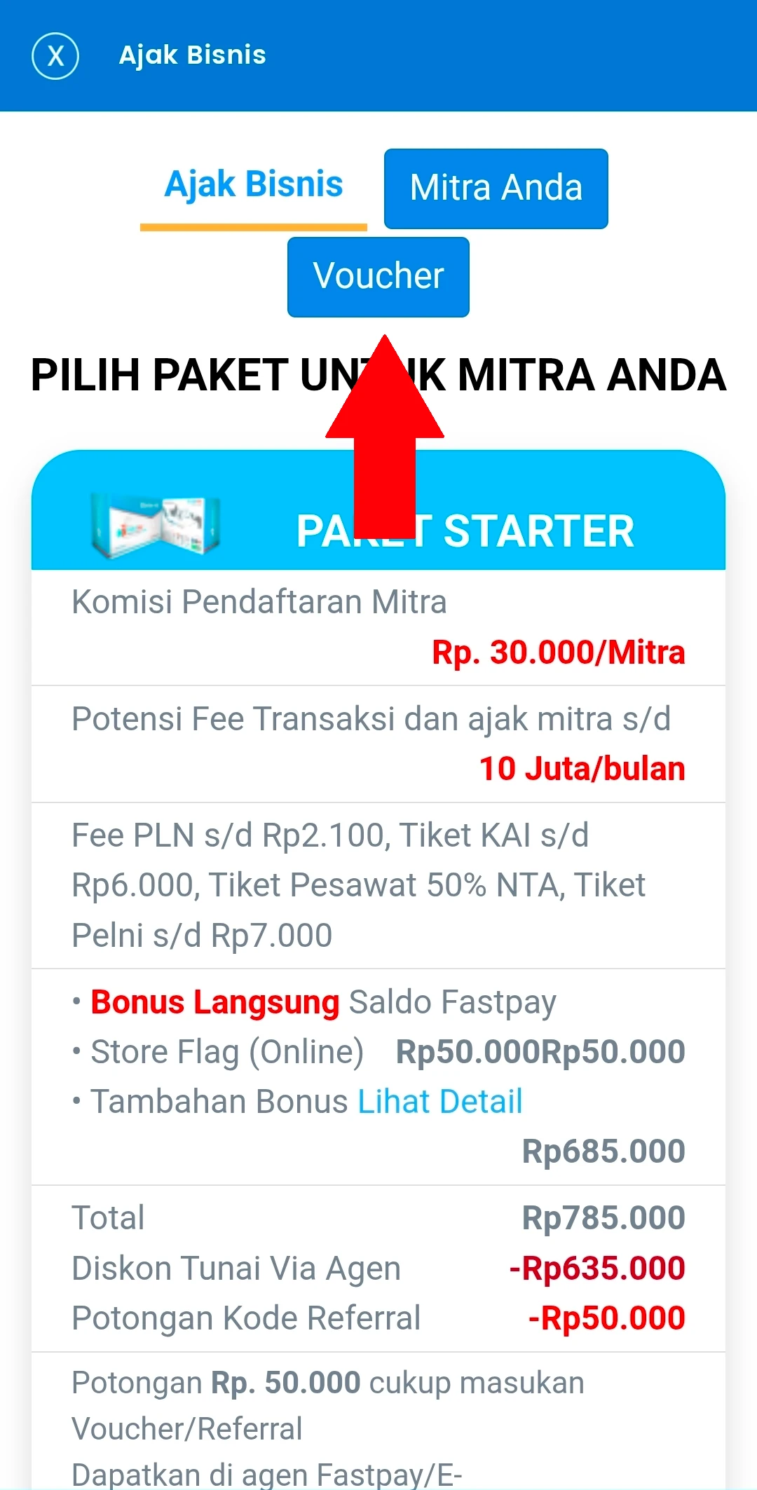 buat kode voucer fastpay
